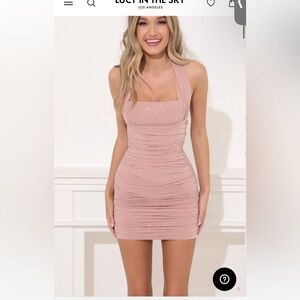 Pink lucy in the sky homecoming mini dress!